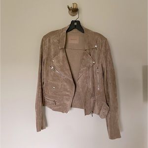 Blank NYC Tan Suede Biker Jacket